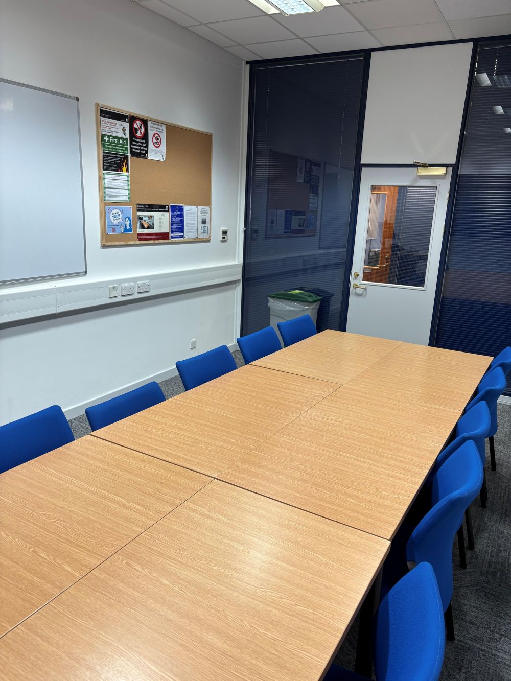 An image of a room with a large table.