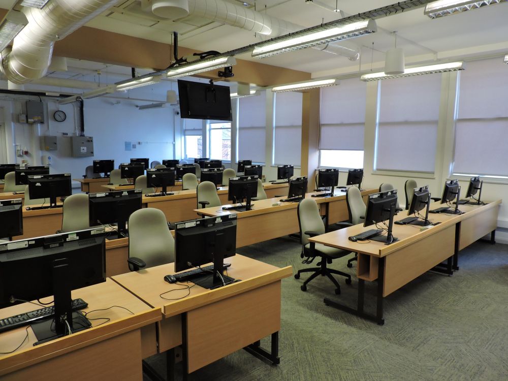 An image of a room with computers
