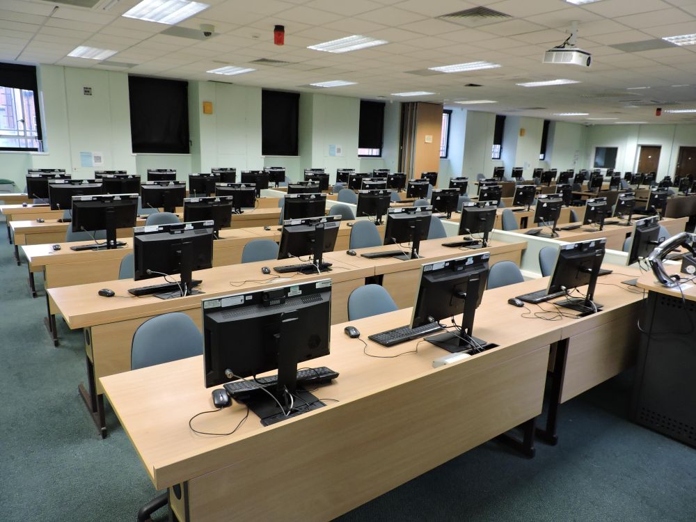 A room with computers