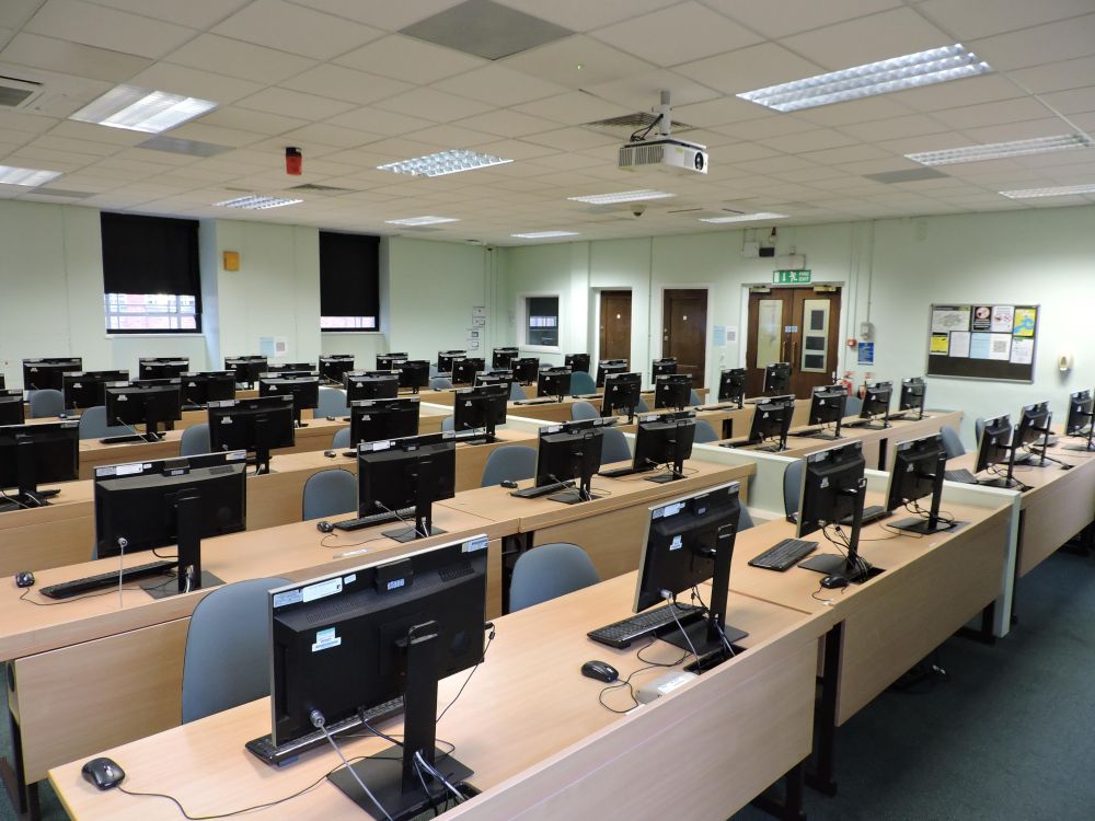 A room with computers