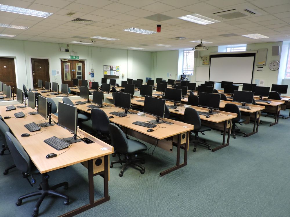 A room with computers