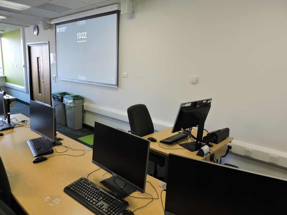 A computer desk