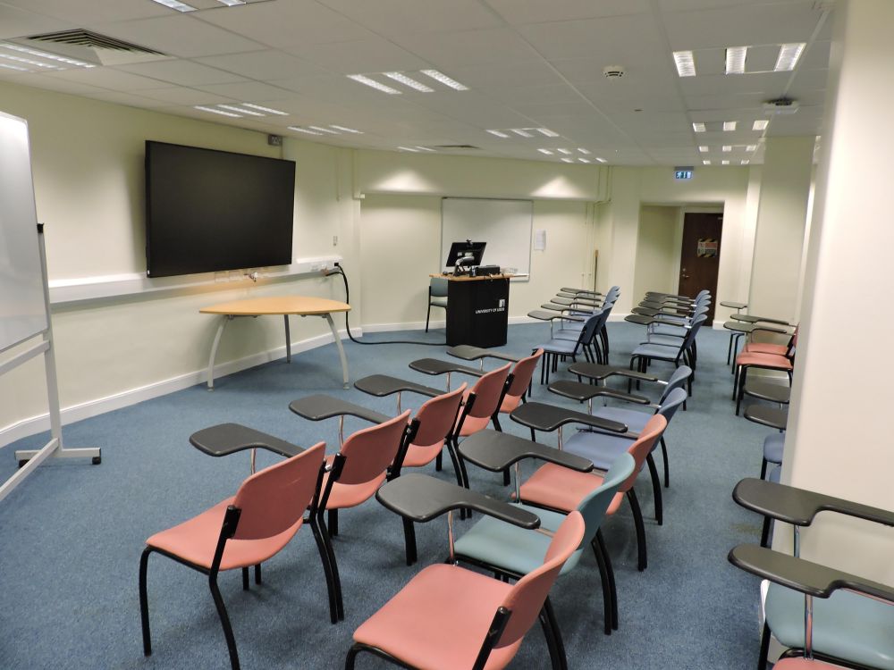 A room with chairs