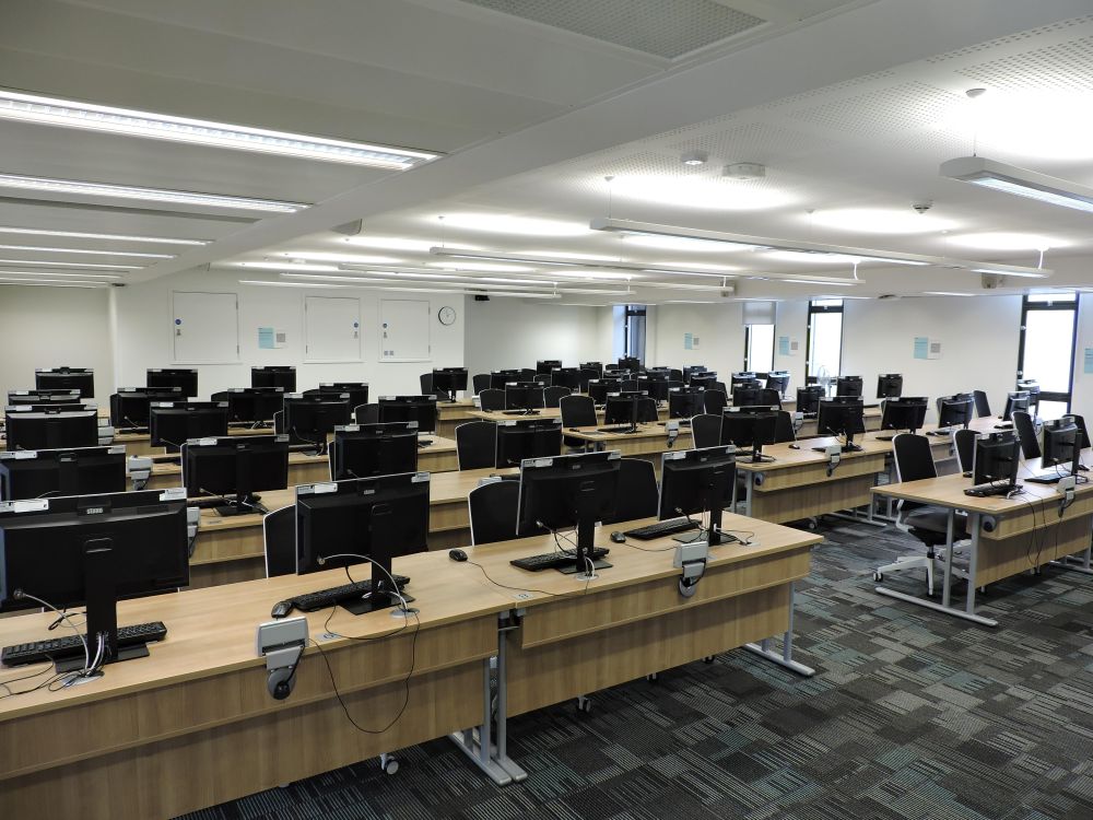 A room with computers