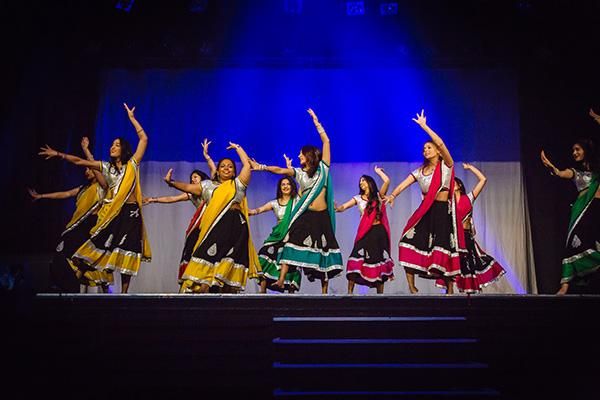 Dancers from the Fusion Bollywood Show performed by Leeds South Asian Society