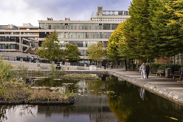 Roger Stevens pond surrounded by trees
